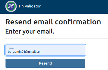 Resend Email for Login